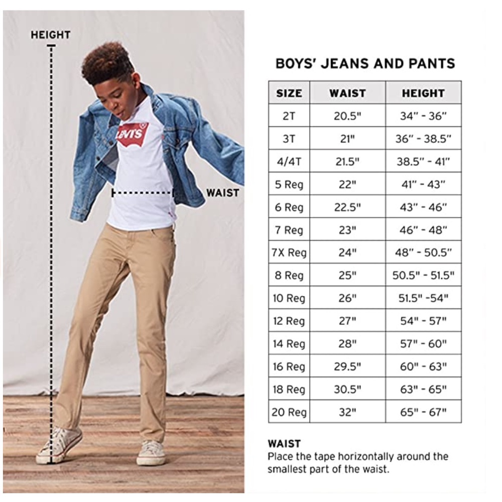 NEW Levi's Boys' 505 Regular Fit Jeans, Midnight, Size 8 - Picture 6 of 7